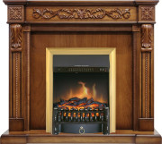 Каминокомплект Neapol - Дуб антик с очагом Fobos FX Brass Каминокомплект Neapol - Дуб антик с очагом Fobos FX Brass