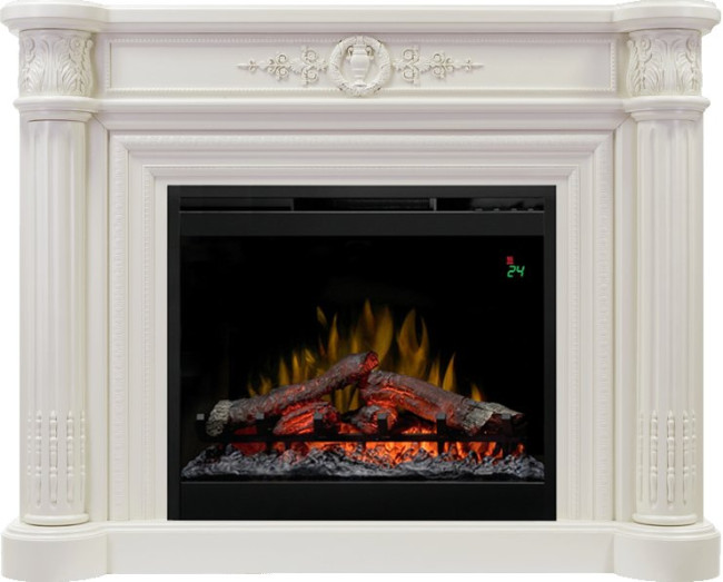 Каминокомплект Manor - Белый дуб с очагом Symphony 26'' DF2624L-INT в Ижевске