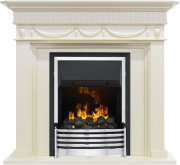 Каминокомплект Corfu - Слоновая кость с очагом Flagstaff