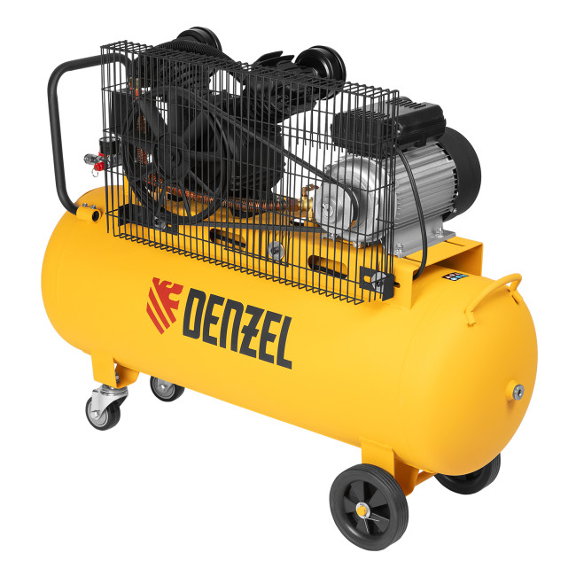 Компрессор воздушный BCV2200/100, ременный привод, 2.2 кВт, 100 литров, 370 л/мин Denzel в Ижевске