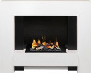 Каминокомплект Tokyo - Белый с очагом Cassette 400 LNH-INT (с дровами)