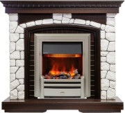 Каминокомплект Glasgow - Темный дуб / Белый с очагом Chesford Каминокомплект Glasgow - Темный дуб / Белый с очагом Chesford