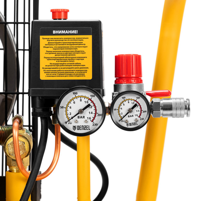 Компрессор воздушный BCI2300/50, ременный привод, 2.3 кВт, 50 литров, 400 л/мин Denzel в Ижевске