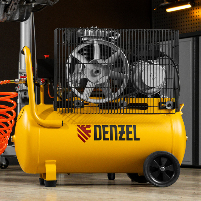 Компрессор воздушный BCI2300/50, ременный привод, 2.3 кВт, 50 литров, 400 л/мин Denzel в Ижевске