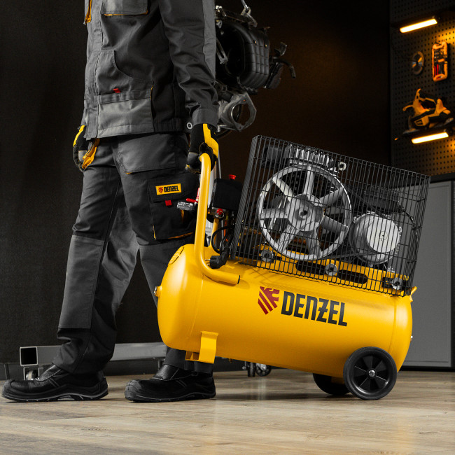 Компрессор воздушный BCI2300/50, ременный привод, 2.3 кВт, 50 литров, 400 л/мин Denzel в Ижевске