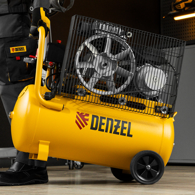 Компрессор воздушный BCI2300/50, ременный привод, 2.3 кВт, 50 литров, 400 л/мин Denzel в Ижевске