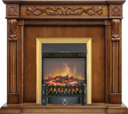 Каминокомплект Neapol - Дуб антик с очагом Fobos FX M Brass Каминокомплект Neapol - Дуб антик с очагом Fobos FX M Brass