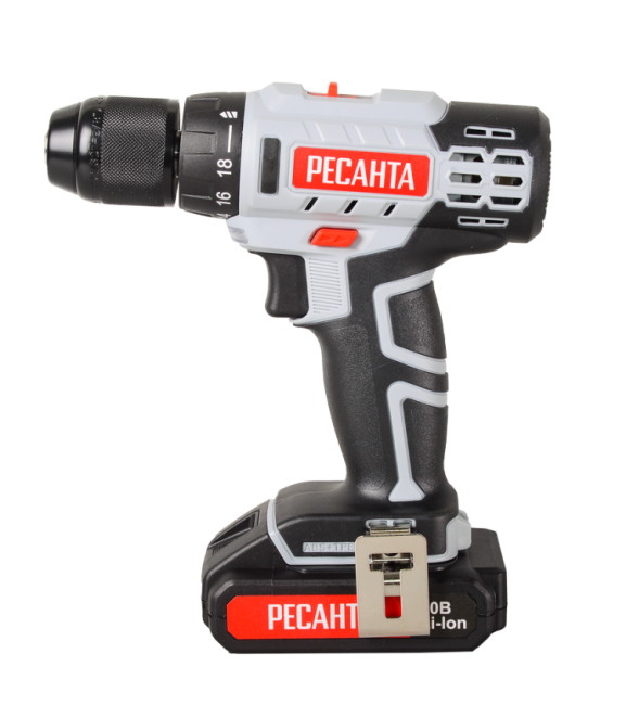 Дрель-шуруповерт аккумуляторная Ресанта ДА-20-2ЛК (2,0 А/ч) в Ижевске