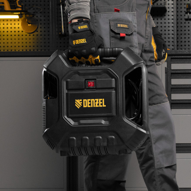 Компрессор воздушный DL1100 1.1 кВт, 180 л/мин, с набором аксессуаров Denzel в Ижевске