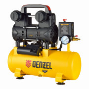 Компрессор безмасл. малошумный DLP-950/10, 950Вт,10 л, 2850 об/мин, 170 л/мин Denzel