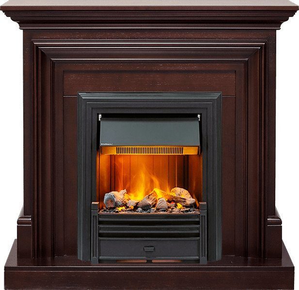 Каминокомплект Bradford - Темный дуб с очагом Brookline Black в Ижевске