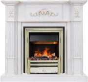 Каминокомплект Martin - Белый дуб, патина золото с очагом Cavendish Каминокомплект Martin - Белый дуб, патина золото с очагом Cavendish