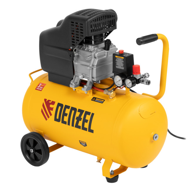 Компрессор воздушный, прямой привод DC1500/50, 1.5 кВт, 50 литров, 220 л/мин Denzel в Ижевске