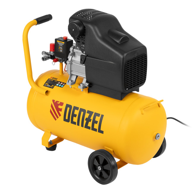 Компрессор воздушный, прямой привод DC1500/50, 1.5 кВт, 50 литров, 220 л/мин Denzel в Ижевске