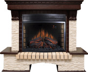 Каминокомплект Pierre Luxe угловой - Темный дуб / Сланец бежевый с очагом Dioramic 28 LED FX Каминокомплект Pierre Luxe угловой - Темный дуб / Сланец бежевый с очагом Dioramic 28 LED FX