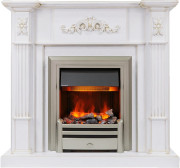 Каминокомплект Martin - Белый дуб, патина золото с очагом Chesford Каминокомплект Martin - Белый дуб, патина золото с очагом Chesford