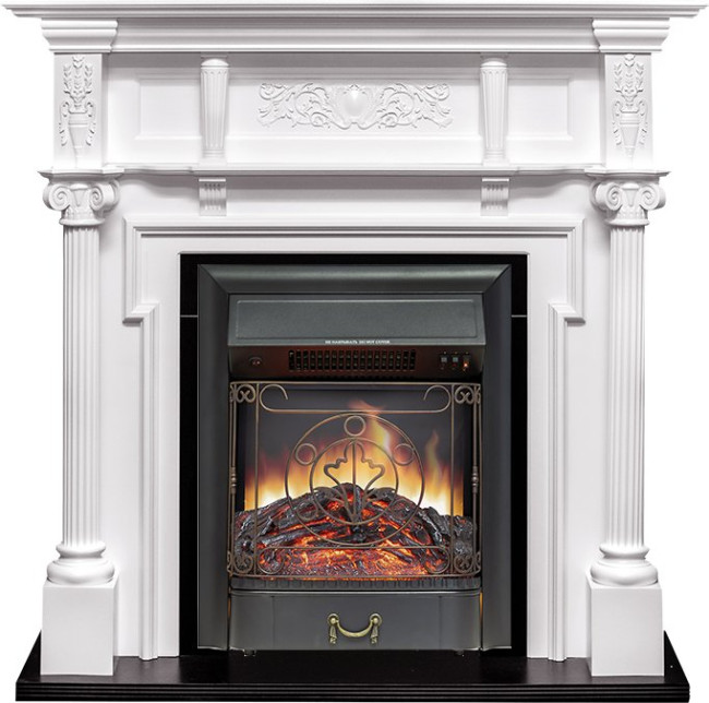 Каминокомплект Oxford - Белый с очагом Majestic FX Black в Ижевске