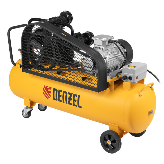 Компрессор воздушный BCW3000-T/100, ременный привод, 3.0 кВт, 100 литров, 520 л/мин Denzel в Ижевске