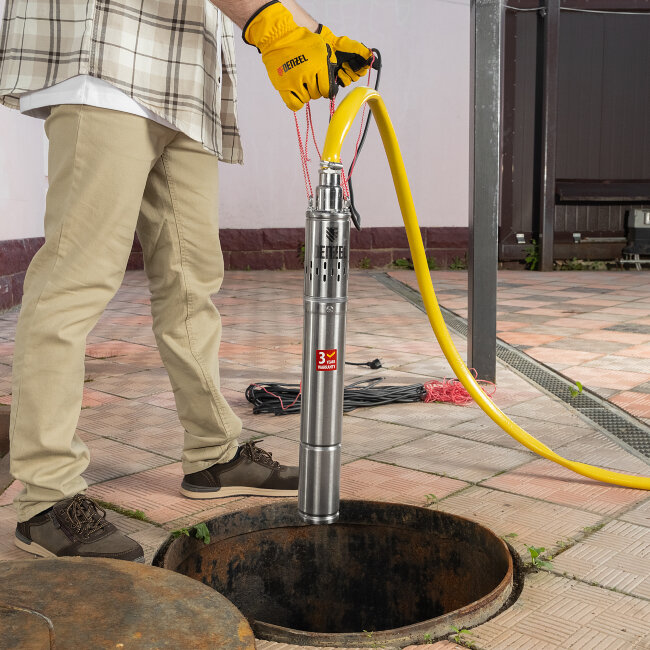 Скважинный насос DWS-3-75, винтовой, диаметр 3", 500 Вт, 1600 л/ч, напор 75 м Denzel в Ижевске Скважинный насос DWS-3-75, винтовой, диаметр 3", 500 Вт, 1600 л/ч, напор 75 м Denzel в Ижевске