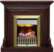 Каминокомплект Bradford - Темный дуб с очагом Danville Antique Brass FB2 Каминокомплект Bradford - Темный дуб с очагом Danville Antique Brass FB2