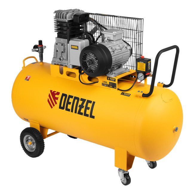 Компрессор воздушный BCI3000-T/200, ременный привод , 3.0 кВт, 200 литров, 530 л/мин Denzel в Ижевске