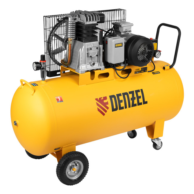 Компрессор воздушный BCI3000-T/200, ременный привод , 3.0 кВт, 200 литров, 530 л/мин Denzel в Ижевске