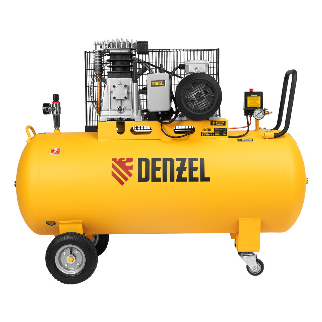 Компрессор воздушный BCI3000-T/200, ременный привод , 3.0 кВт, 200 литров, 530 л/мин Denzel в Ижевске
