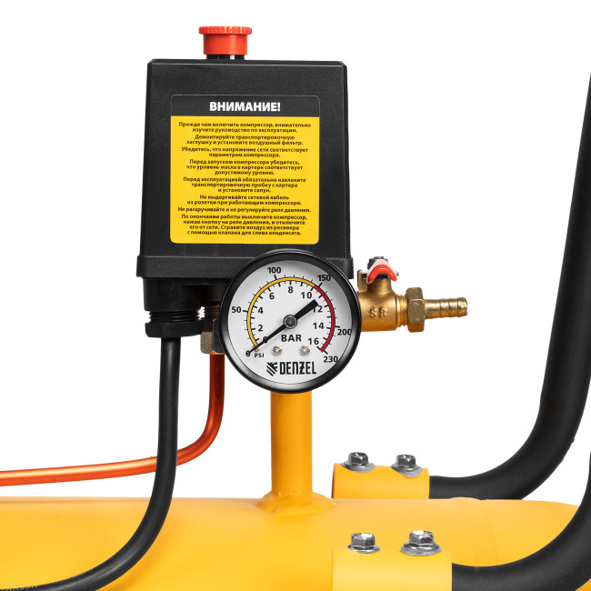 Компрессор воздушный BCI3000-T/200, ременный привод , 3.0 кВт, 200 литров, 530 л/мин Denzel в Ижевске