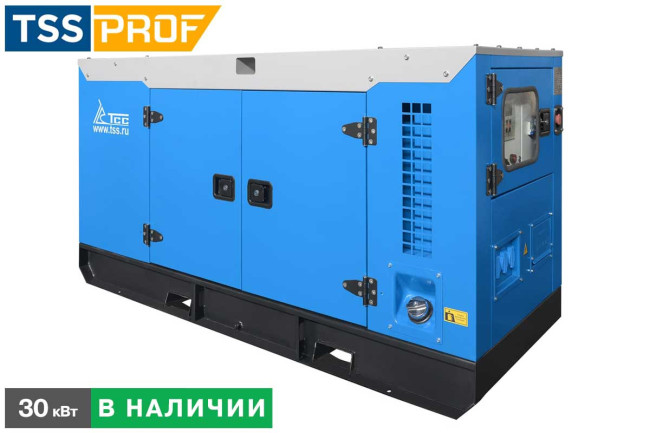 Дизельный генератор ТСС АД-30С-Т400-1РКМ7 в шумозащитном кожухе в Ижевске
