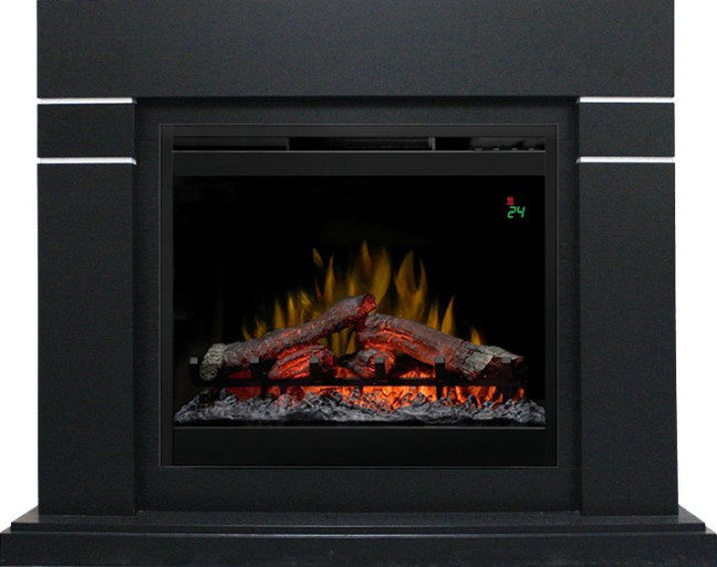 Каминокомплект Lindos - Черный (Высота 985мм) с очагом Symphony 26'' DF2624L-INT в Ижевске