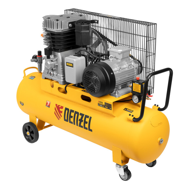 Компрессор воздушный, ременный привод BCI4000-T/100, 4.0 кВт, 100 литров, 690 л/мин Denzel в Ижевске