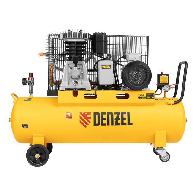 Компрессор воздушный, ременный привод BCI4000-T/100, 4.0 кВт, 100 литров, 690 л/мин Denzel в Ижевске