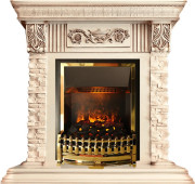 Каминокомплект Luxemburg (каменный) - Сланец/Cлоновая кость с патиной с очагом Atherton Каминокомплект Luxemburg (каменный) - Сланец/Cлоновая кость с патиной с очагом Atherton