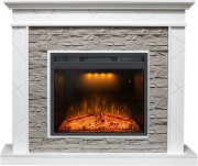 Каминокомплект Basel - Белый / Сланец серый с очагом Emerald 23 Каминокомплект Basel - Белый / Сланец серый с очагом Emerald 23