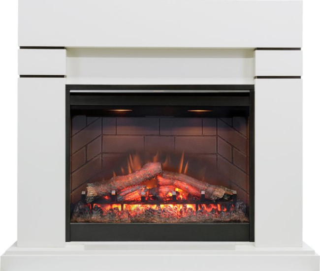 Каминокомплект Lindos - Алебастр (Высота 985мм) с очагом Symphony 26'' DF2608-INT в Ижевске