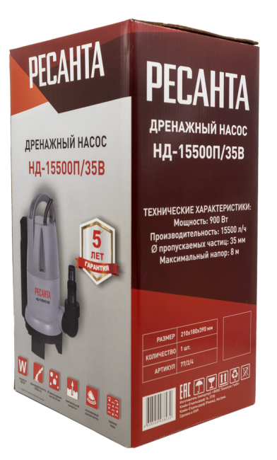 Дренажный насос Ресанта НД-15500П/35B в Ижевске Дренажный насос Ресанта НД-15500П/35B в Ижевске