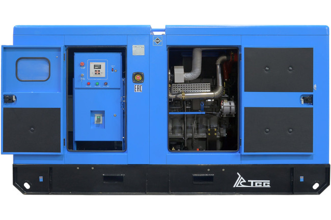 Дизельный генератор ТСС ЭД-150-Т400 в шумозащитном кожухе на прицепе в Ижевске