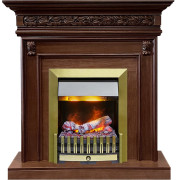 Каминокомплект Valletta - Темный дуб с очагом Danville Antique Brass FB2