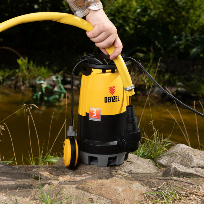 Дренажный насос для чистой и грязной воды DP900S, 900 Вт, напор 9 м, 18000 л/ч Denzel в Ижевске