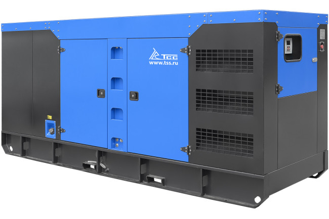 Дизельный генератор ТСС АД-320С-Т400-2РКМ26 в шумозащитном кожухе в Ижевске