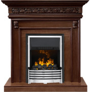 Каминокомплект Valletta - Темный дуб с очагом Flagstaff