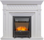 Каминокомплект Alexandria - Белый с очагом Aspen Black