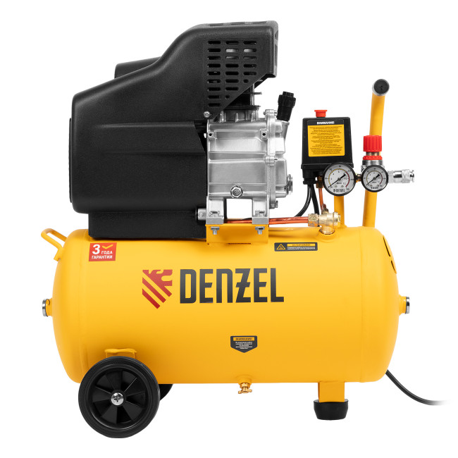 Компрессор воздушный DC1500/24, прямой привод, 1.5 кВт, 24 литра, 220 л/мин Denzel в Ижевске