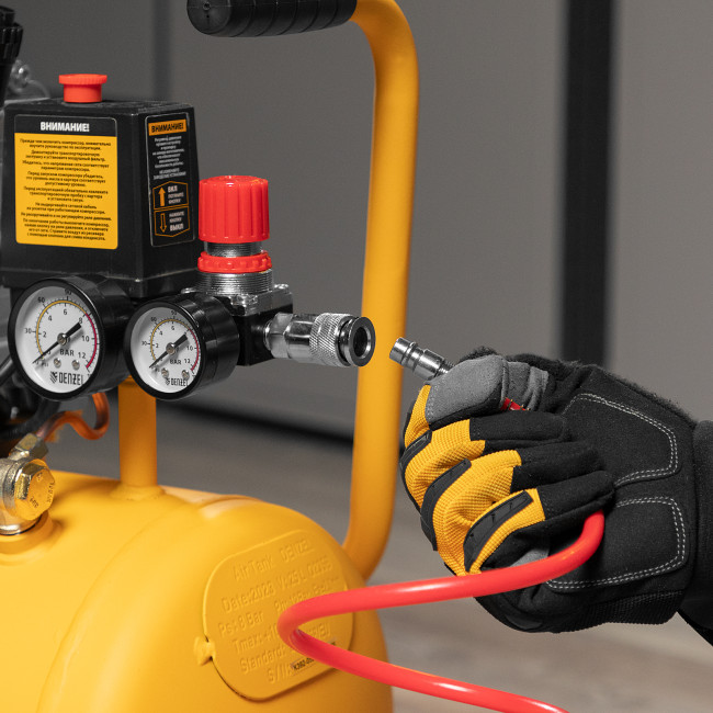 Компрессор воздушный DC1500/24, прямой привод, 1.5 кВт, 24 литра, 220 л/мин Denzel в Ижевске