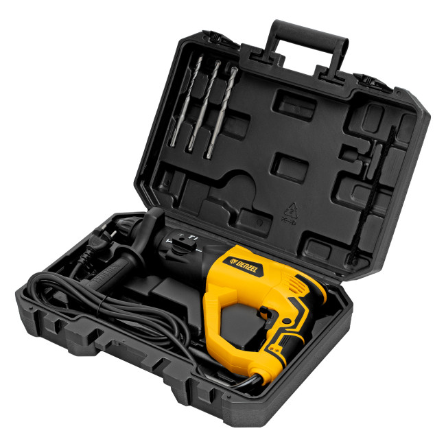 Перфоратор электрический RH-1050-26, SDS-plus, 1050 Вт, 3.2 Дж, 3 плюс 1 режим Denzel в Ижевске Перфоратор электрический RH-1050-26, SDS-plus, 1050 Вт, 3.2 Дж, 3 плюс 1 режим Denzel в Ижевске
