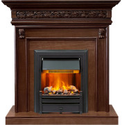 Каминокомплект Valletta - Темный дуб с очагом Brookline Black Каминокомплект Valletta - Темный дуб с очагом Brookline Black