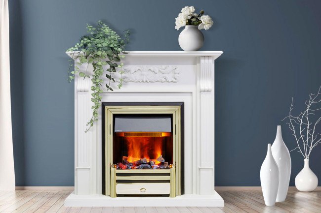 Портал Royal Flame Venice - Фактурный белый в Ижевске