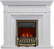 Каминокомплект Alexandria - Белый с очагом Aspen Gold