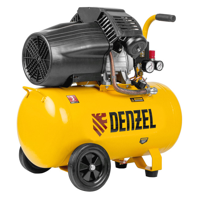 Компрессор воздушный DCV2200/50, прямой привод, 2.2 кВт, 50 литров, 380 л/мин Denzel в Ижевске