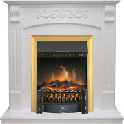 Каминокомплект Sorrento - Белый дуб с очагом Fobos FX Brass Каминокомплект Sorrento - Белый дуб с очагом Fobos FX Brass